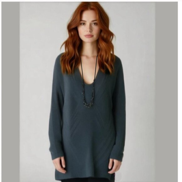 Melanie Lyne Green V-neck Sweater XL - Picture 1 of 17